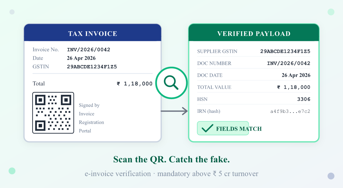 GST QR Code on Invoice — Verify in 30s, Catch Fake Bills | GSTExtract